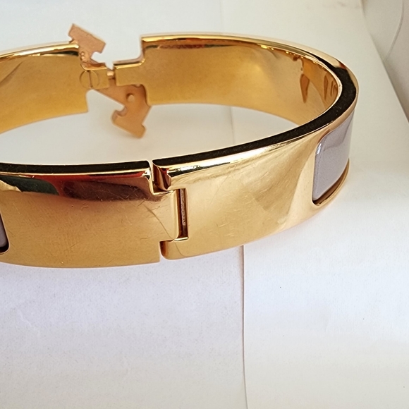 Hermès Marron Glace Rose Gold Clic H Bracelet PM - Picture 9 of 17